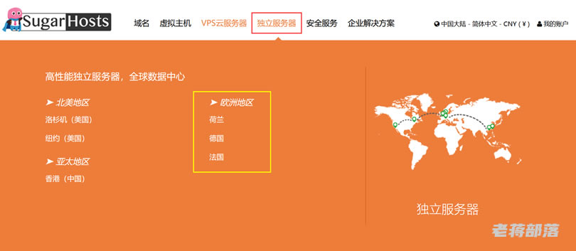SugarHosts 欧洲机房