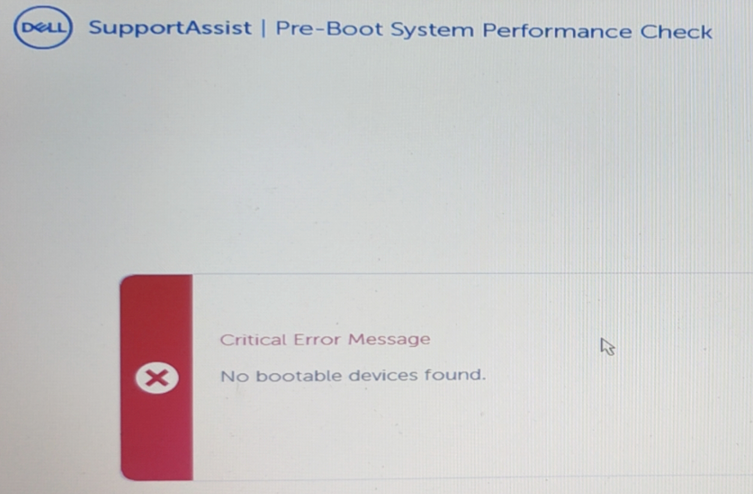 戴尔电脑开机出现no boot device found