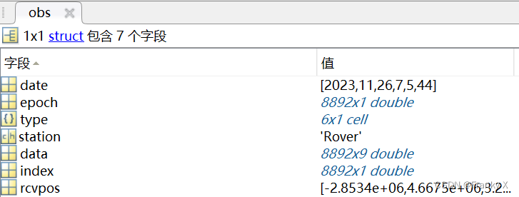 OBS数据结构