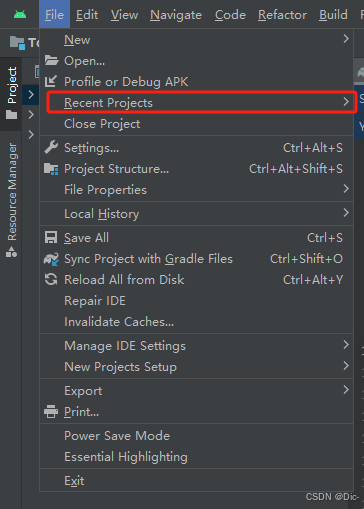 File - Recent Projects